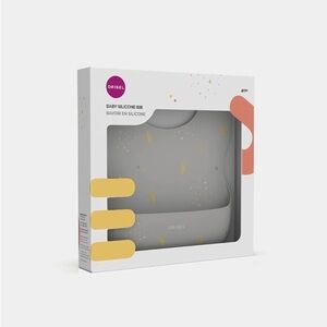 Oribel Gray Silicone Baby Bib